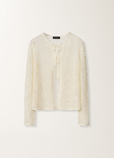 Fabiana Filippi Cardigan en micro paillettes, mastice MASTIC MAD276F509D8640000