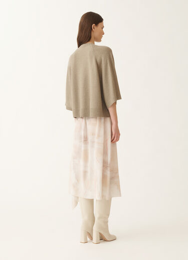 Fabiana Filippi Wool and silk cape with sequins, olive GREEN MAD215F067D2960000