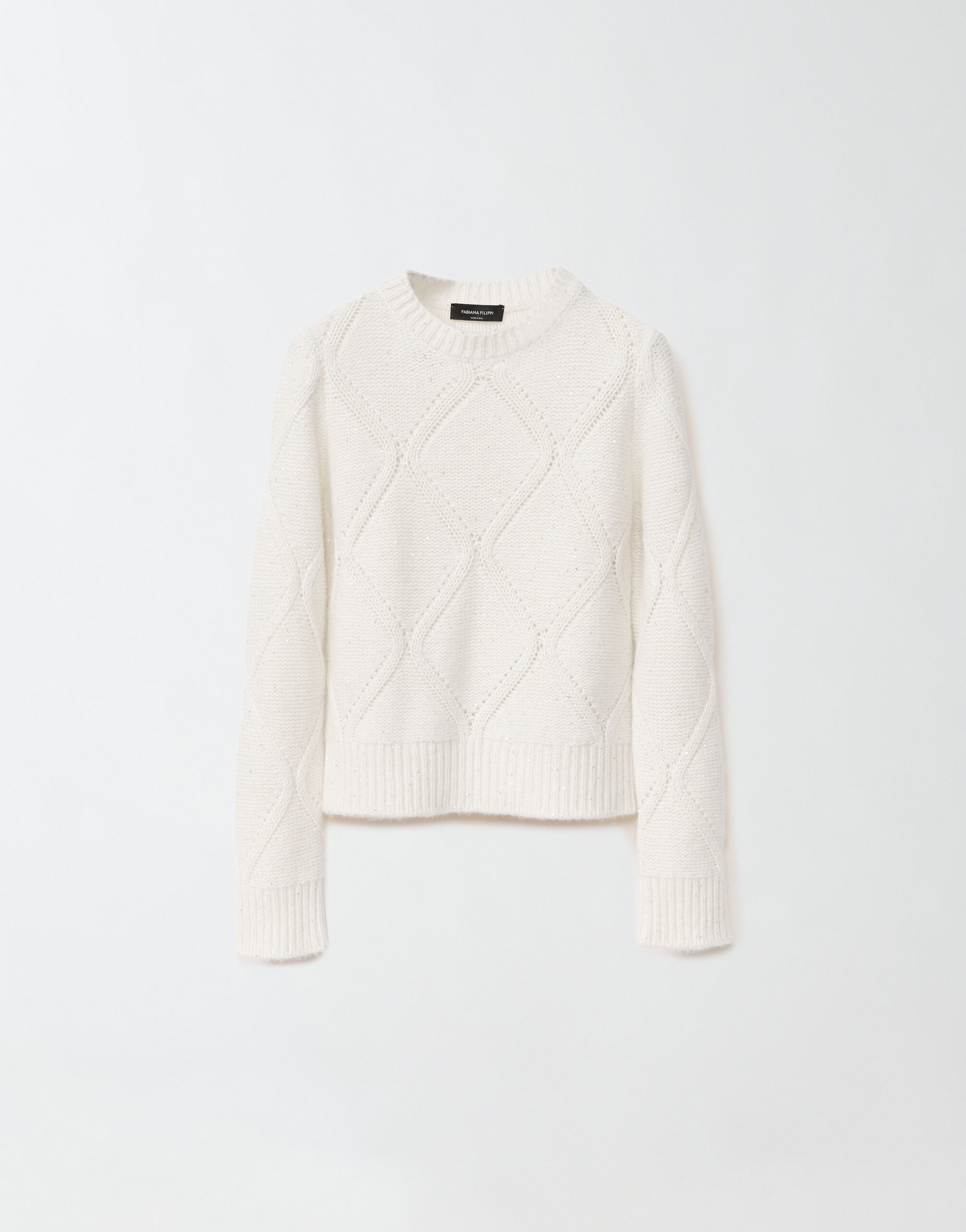 Sequinned sweater, raffia for Women | Fabiana Filippi®