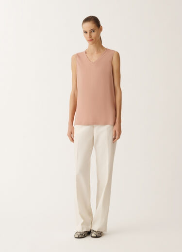 Fabiana Filippi Stretch sablé vest top, blush PINK TPD265F773L2350000