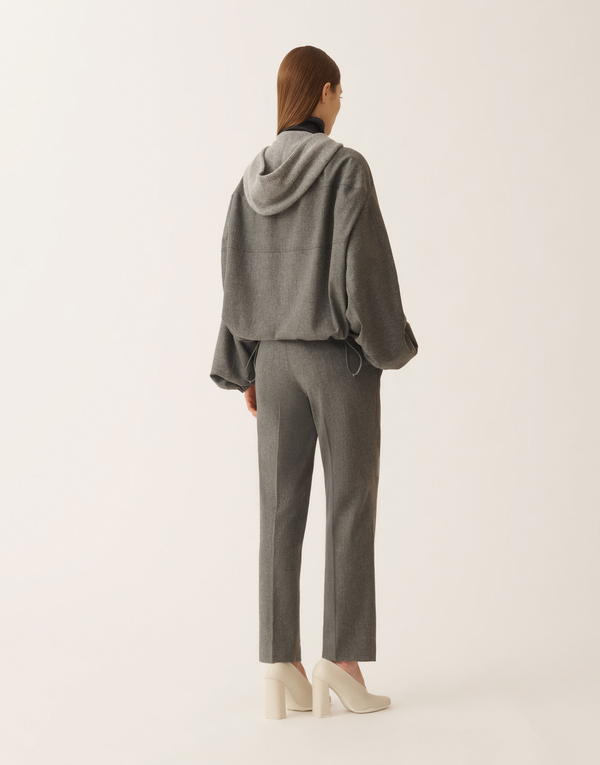 Fabiana Filippi Bomber en flanelle, rock Gris GCD225F555L6750000