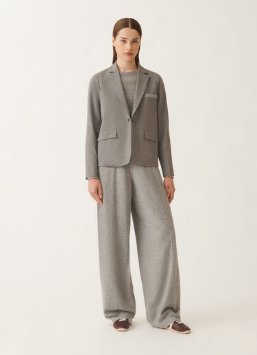 Fabiana Filippi Cool wool jacket, melange rock GREY GCD215F201L5650000