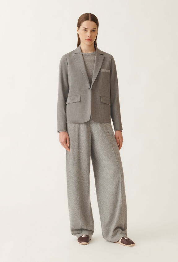 Fabiana Filippi Cool wool jacket, melange rock GREY GCD215F201L5650000