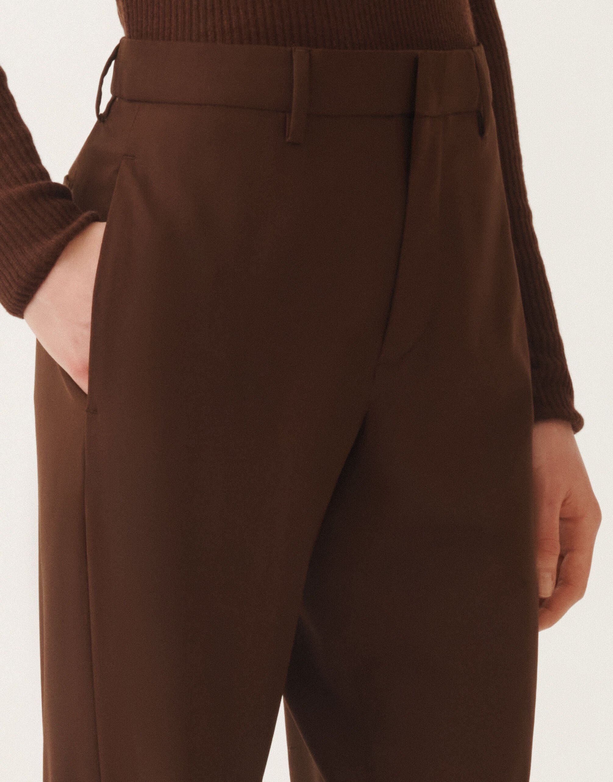 Cool wool trousers, ebony for Women | Fabiana Filippi®