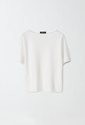 Fabiana Filippi Organic cotton sweater, white WHITE MAD264F031N9000000