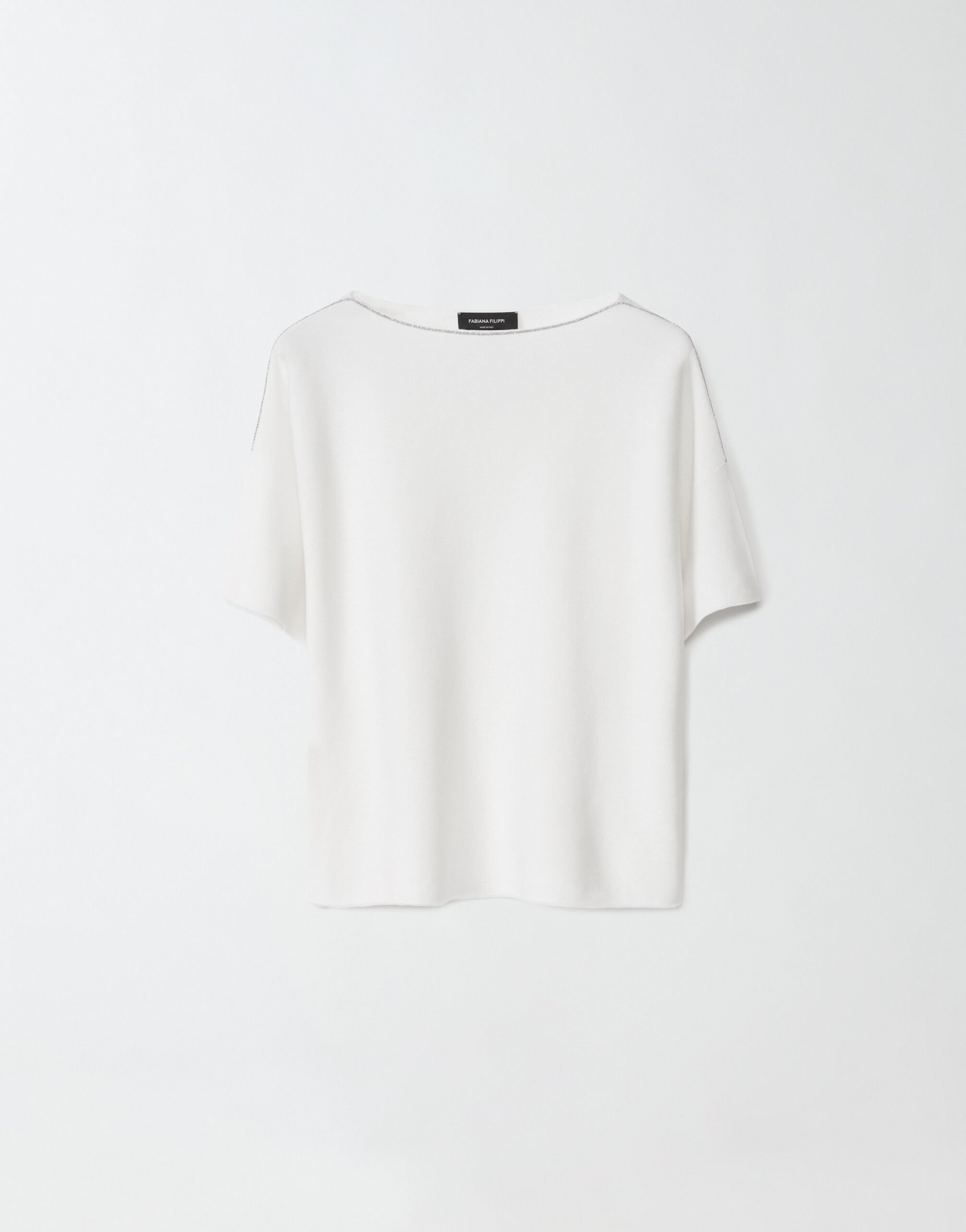 Fabiana Filippi Pullover aus Bio-Baumwolle, Weiß Weiß MAD264F097D2900000