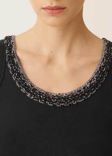 Fabiana Filippi Jersey tank top, midnight blue Night Blue JED266F602L9180000