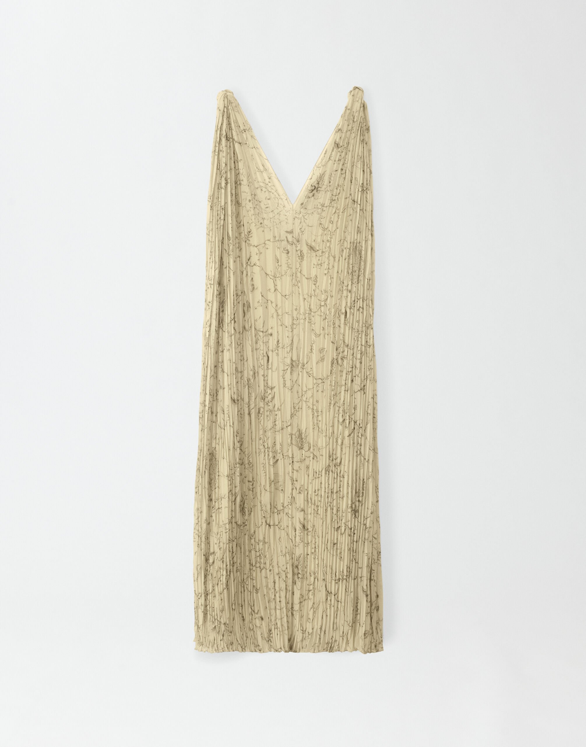 Fabiana Filippi Kleid aus plissiertem Georgette, Pistazie GELB ABD274F502D7020000