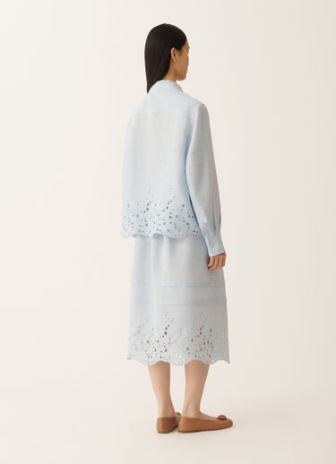 Fabiana Filippi Giacca in tela di lino, azzurro cielo AZZURRO CIELO GCD276F665M1780000