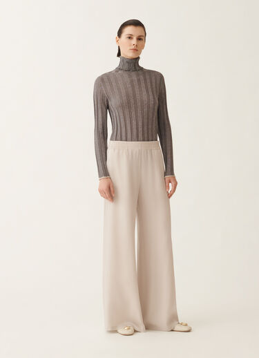 Fabiana Filippi Amelia envers satin trousers, dust GREY PAD215F291D9080000