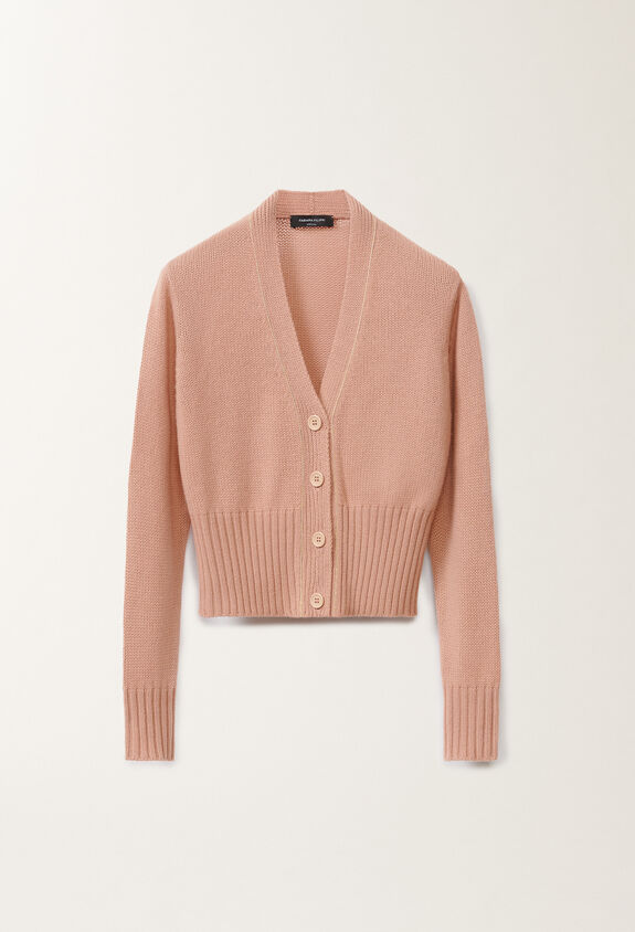 Fabiana Filippi Brushed cashmere cardigan, blush PINK MAD265F038L1610000