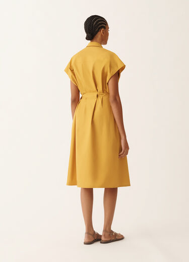 Fabiana Filippi Sahariana dress in mustard poplin MUSTARD ABD276F618L5820000