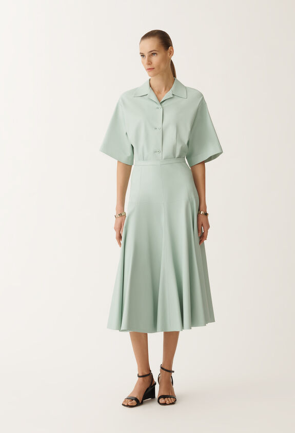 Fabiana Filippi Jupe en cuir nappa, vert d’eau VERT EAU PLD275F840D7510000