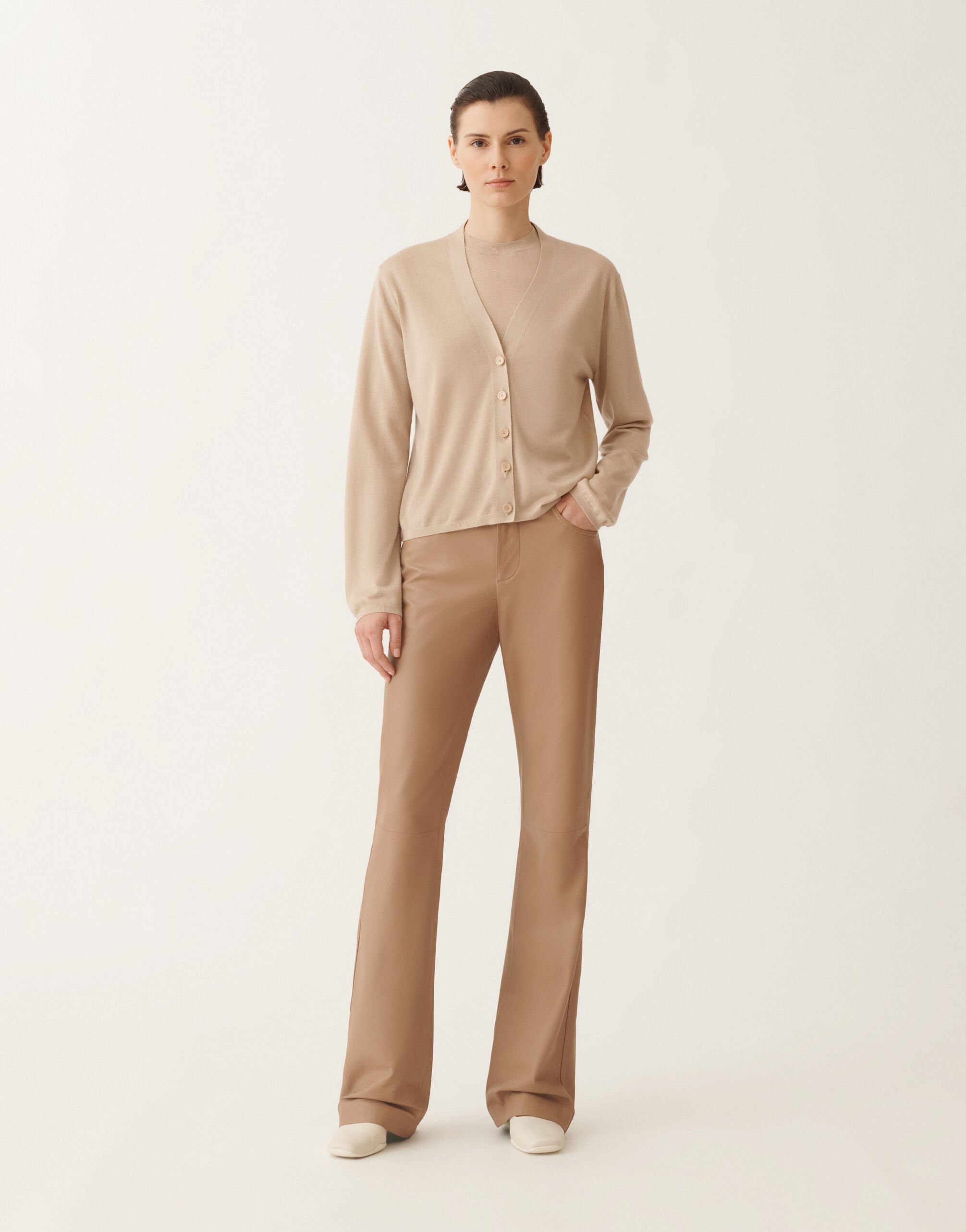 Fabiana Filippi Cashmere and silk cardigan, maple BEIGE MAD215F009N9070000