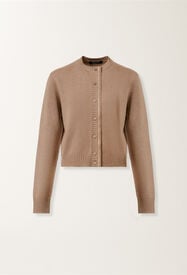 Fabiana Filippi Cardigan in Platinum, bark Brown MAD225F057L5170000