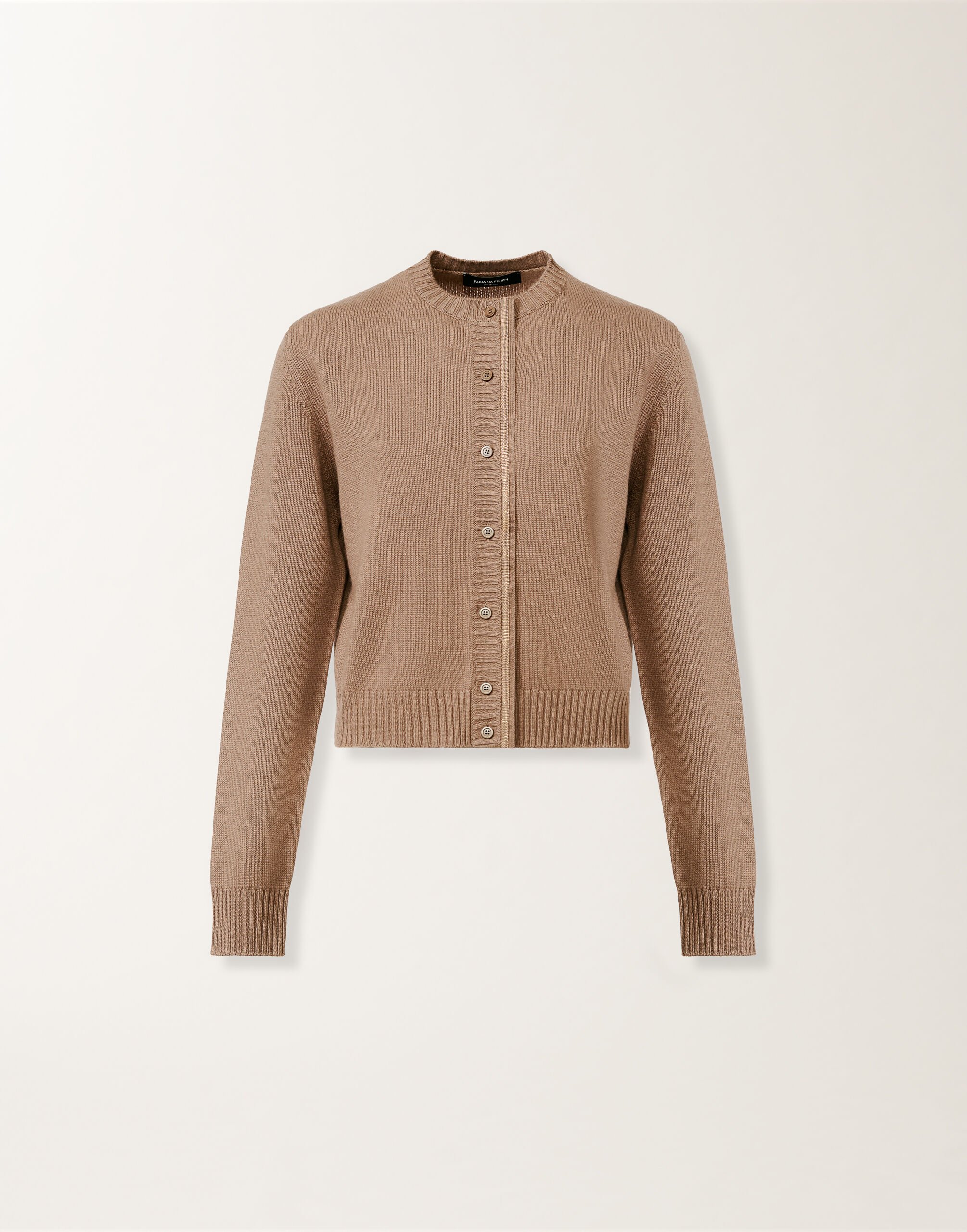 Fabiana Filippi Cardigan in Platin, Rinde Braun MAD225F057L5170000