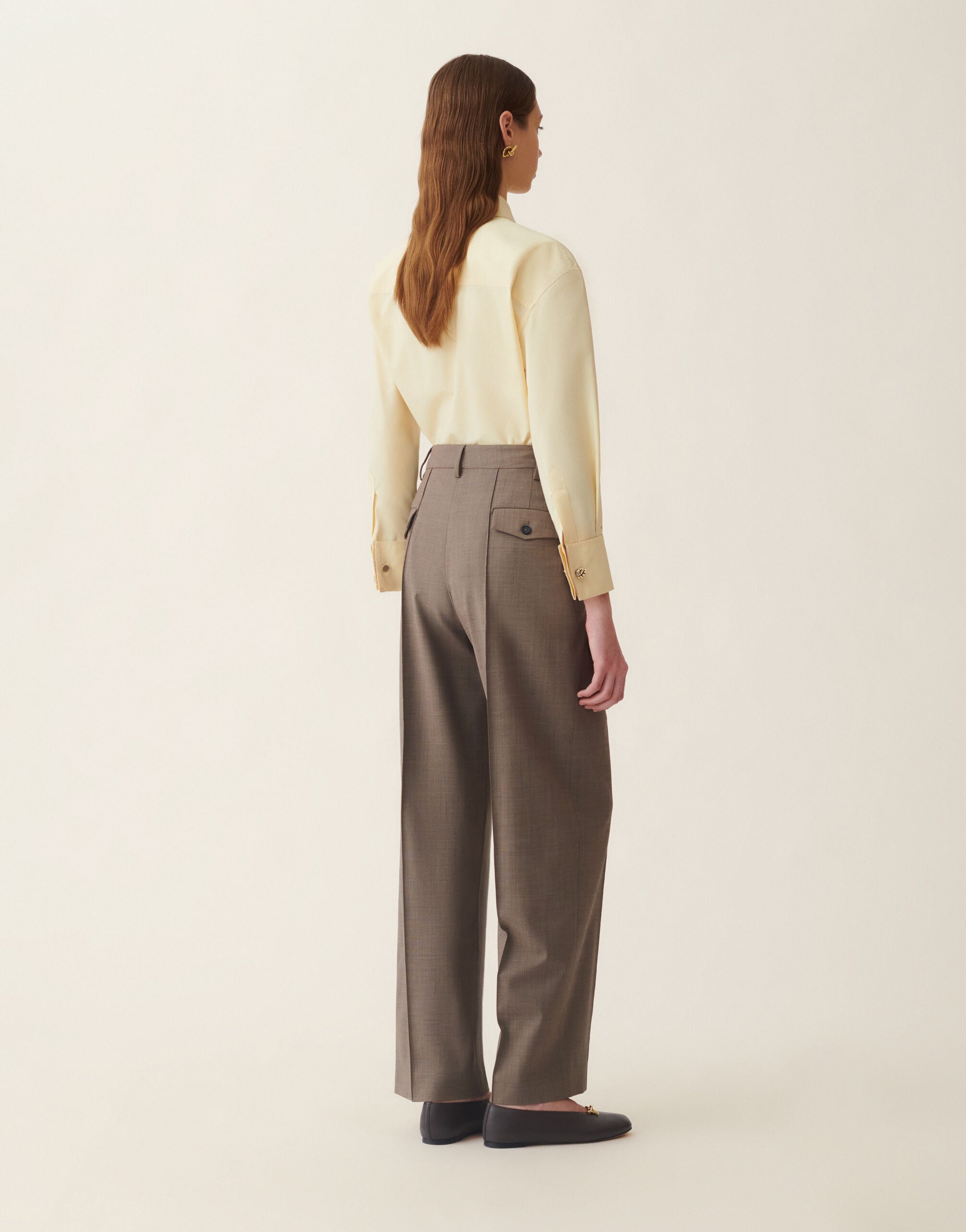Fabiana Filippi Cool wool trousers, falcon Falcon PAD226F717M3860000