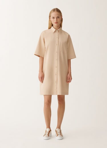 Fabiana Filippi Cotton gabardine mini dress, sand BROWN ABD265F229L1920000