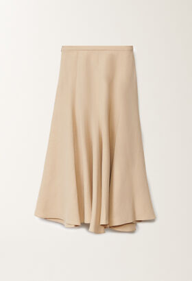 Fabiana Filippi Linen and viscose skirt, sand BLUE GND275F848L3540000