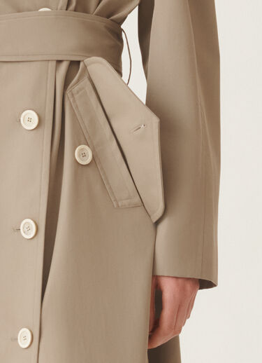 Fabiana Filippi Zweireihiger Trenchcoat aus extrafeinem Twill, olivgrün Grün CTD215F228L5120000