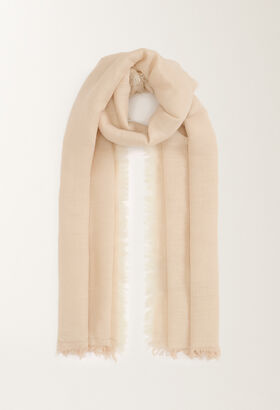 Fabiana Filippi Linen and cotton scarf, sand SAND SAD265A803L2740000