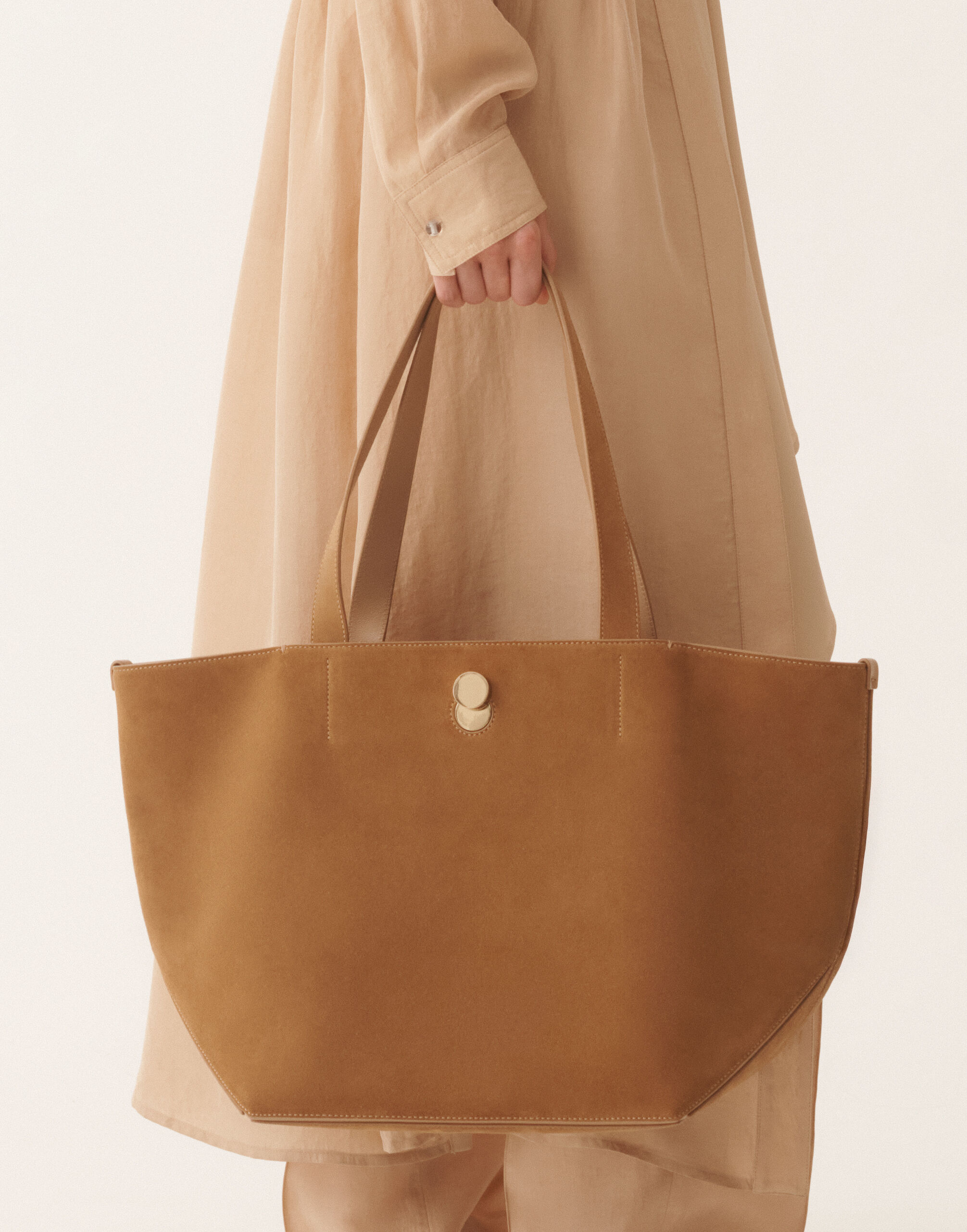レディースMedium Eclissi suede and wicker tote bag バッグ
