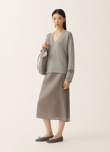 Fabiana Filippi Sweater in Platinum, rock Gray MAD266F056L8990000