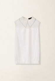 Fabiana Filippi Pull sans manches en cachemire et soie, raphia Raphia MAD216F008M3190000