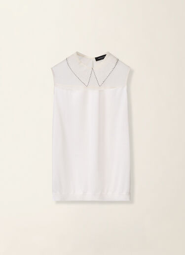 Pull sans manches en cachemire et soie, raphia Fabiana Filippi Pull sans manches en cachemire et soie, raphia Raphia MAD216F008M3190000