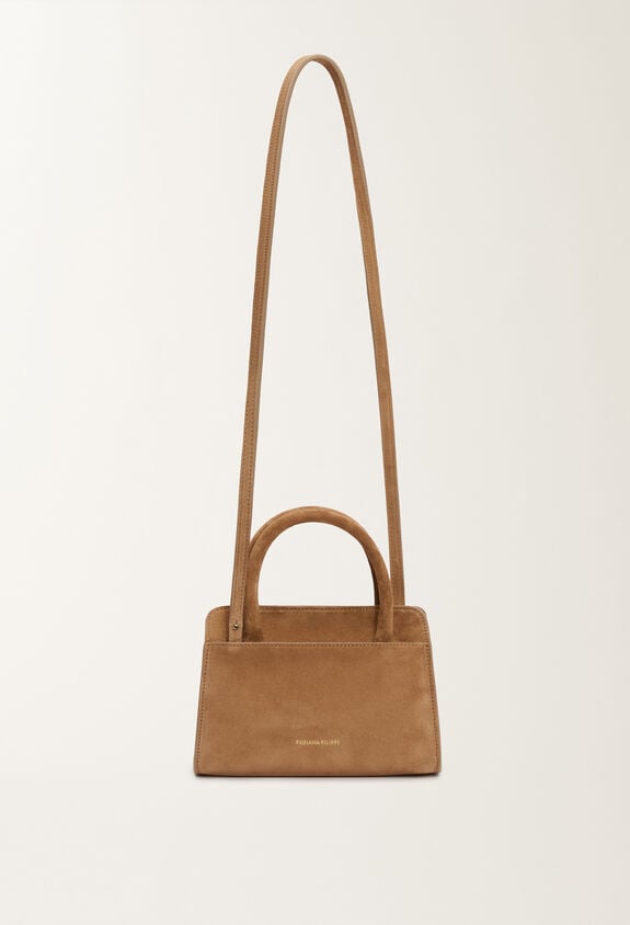 Fabiana Filippi Small suede handbag, wicker BROWN BGD215A853L8070000