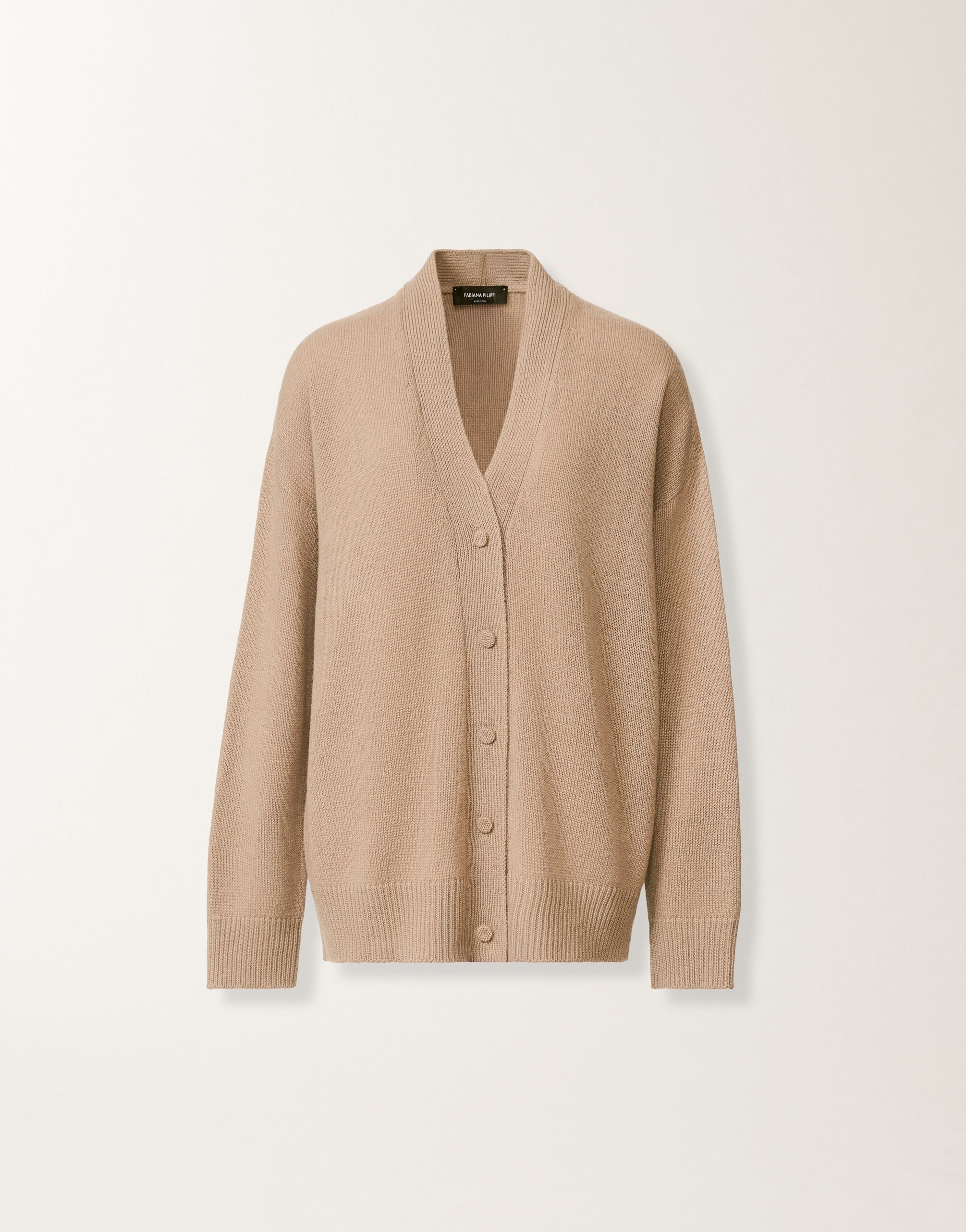Fabiana Filippi Cardigan in cashmere, faggio MARRONE MAD215F014N9000000