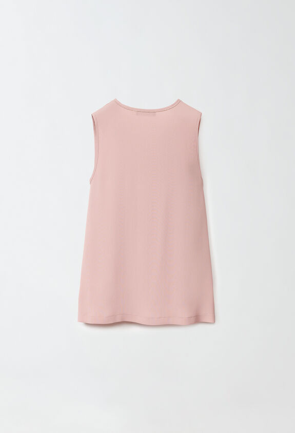 Fabiana Filippi Silk marocain vest top, medium pink PINK TPD224F773SK110000