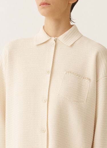 Fabiana Filippi Hemd aus Wolle und Baumwolle, Butterfarbe Butter MAD266F043L7670000