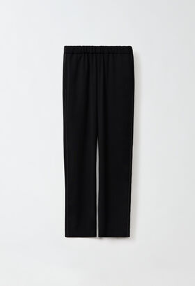 Fabiana Filippi Silk marocain trousers, black BLACK PAD265F326D4320000