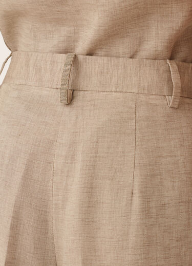 Fabiana Filippi Linen canvas pants, taupe DOVE GREY PAD276F801M1310000
