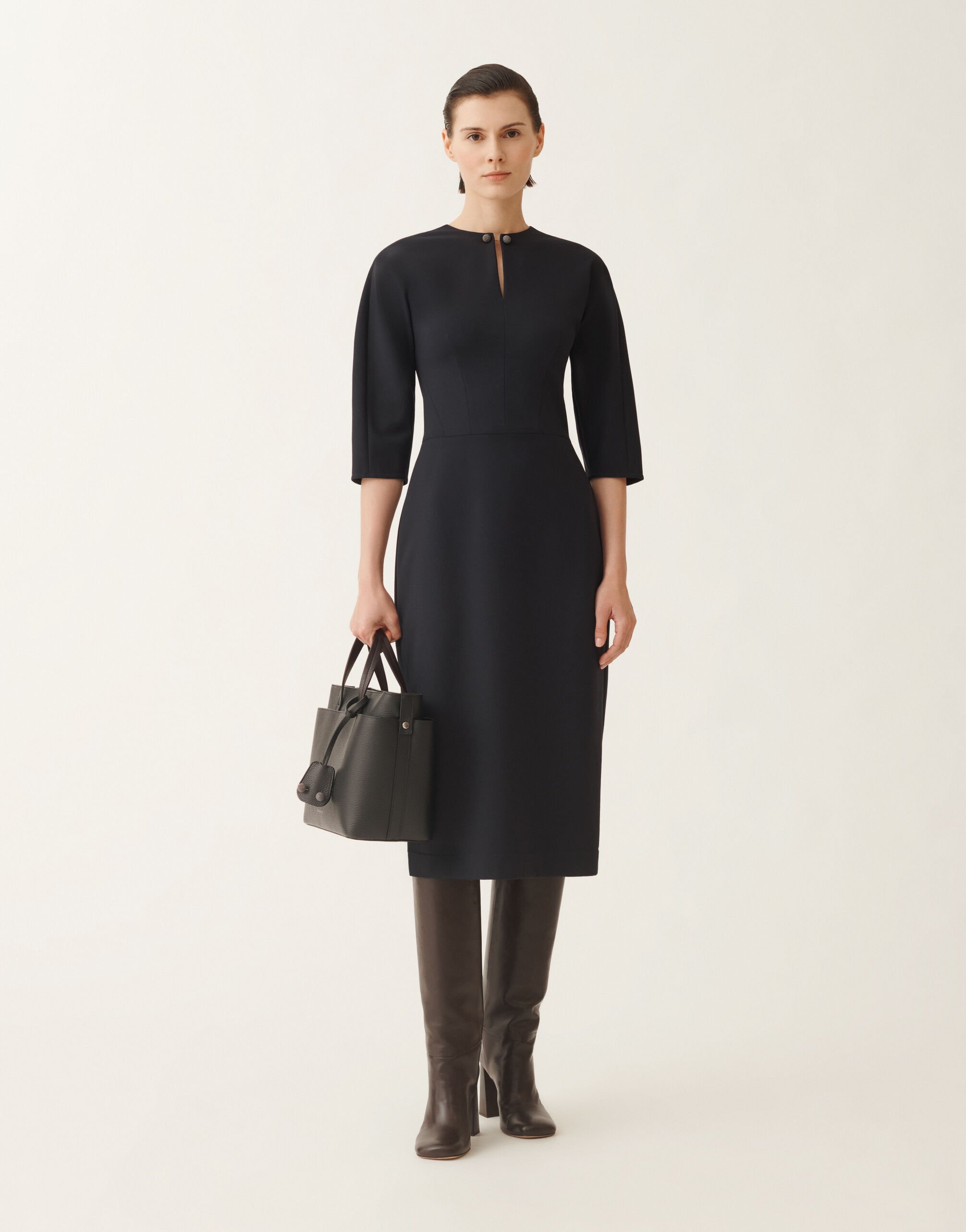 Fabiana Filippi Kleid aus Jersey, nachtblau Blau ABD215F166L5210000