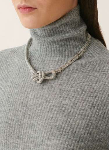 Filo diamante knot necklace, nickel Fabiana Filippi Filo diamante knot necklace, nickel Nikel BXD226A986M5250000