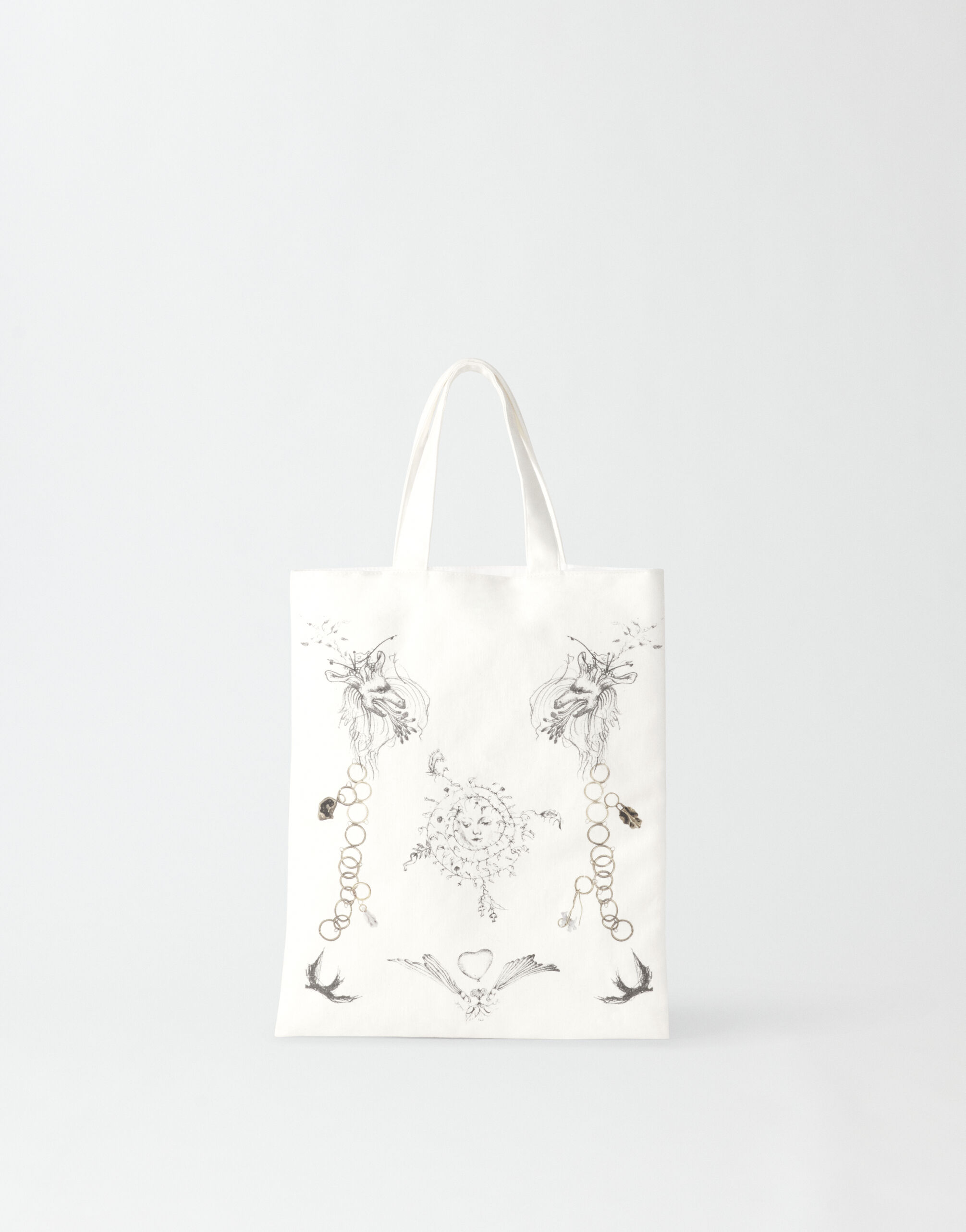 Fabiana Filippi PRINTED GABARDINE MINI SHOPPING BAG BGD274A849H1670000