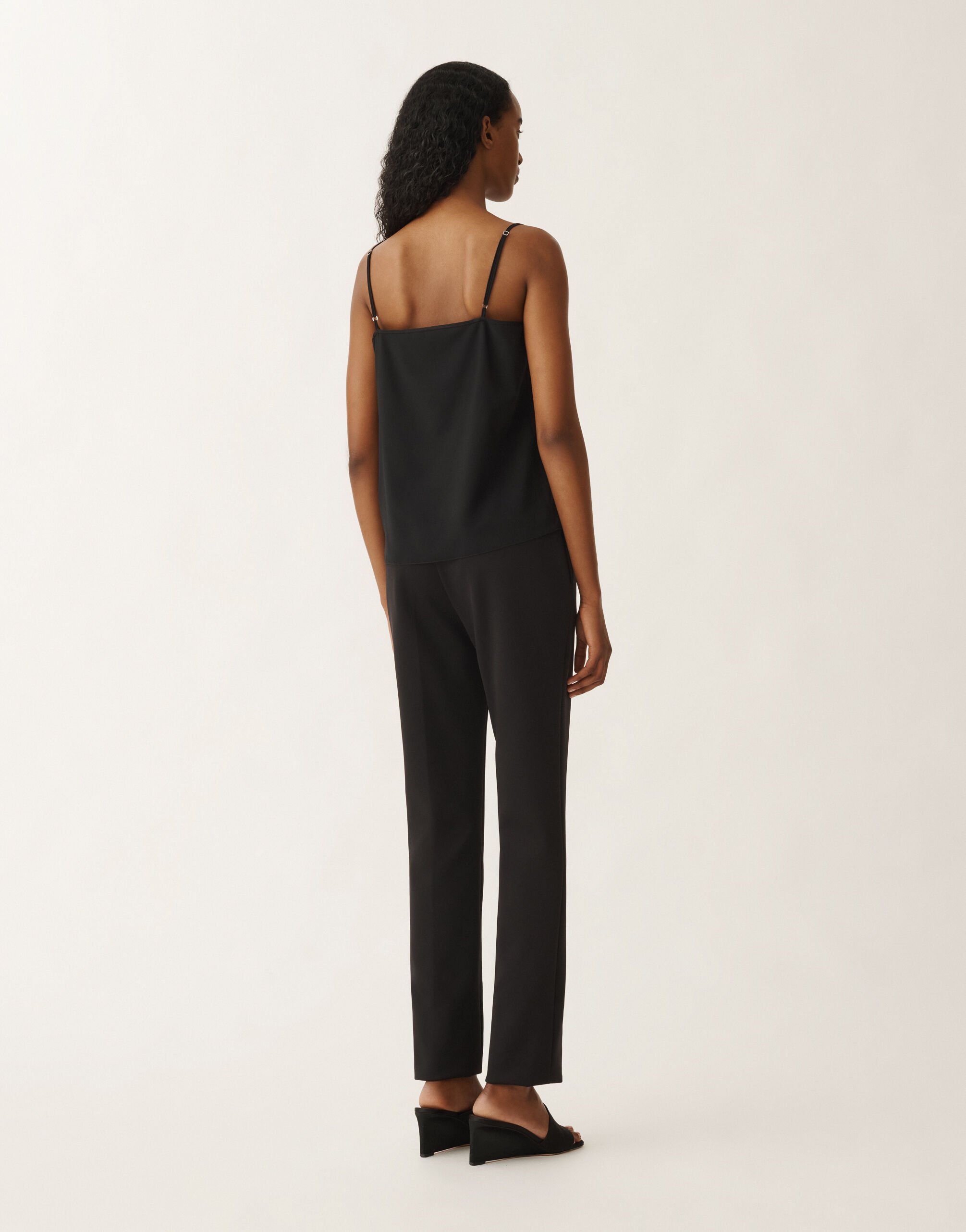 Fabiana Filippi Georgette top, black BLACK TPD265F630L2210000