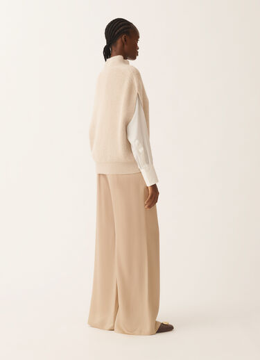 Fabiana Filippi Pullover aus Platin mit Pailletten, Kordel Beige MAD225F538L6760000