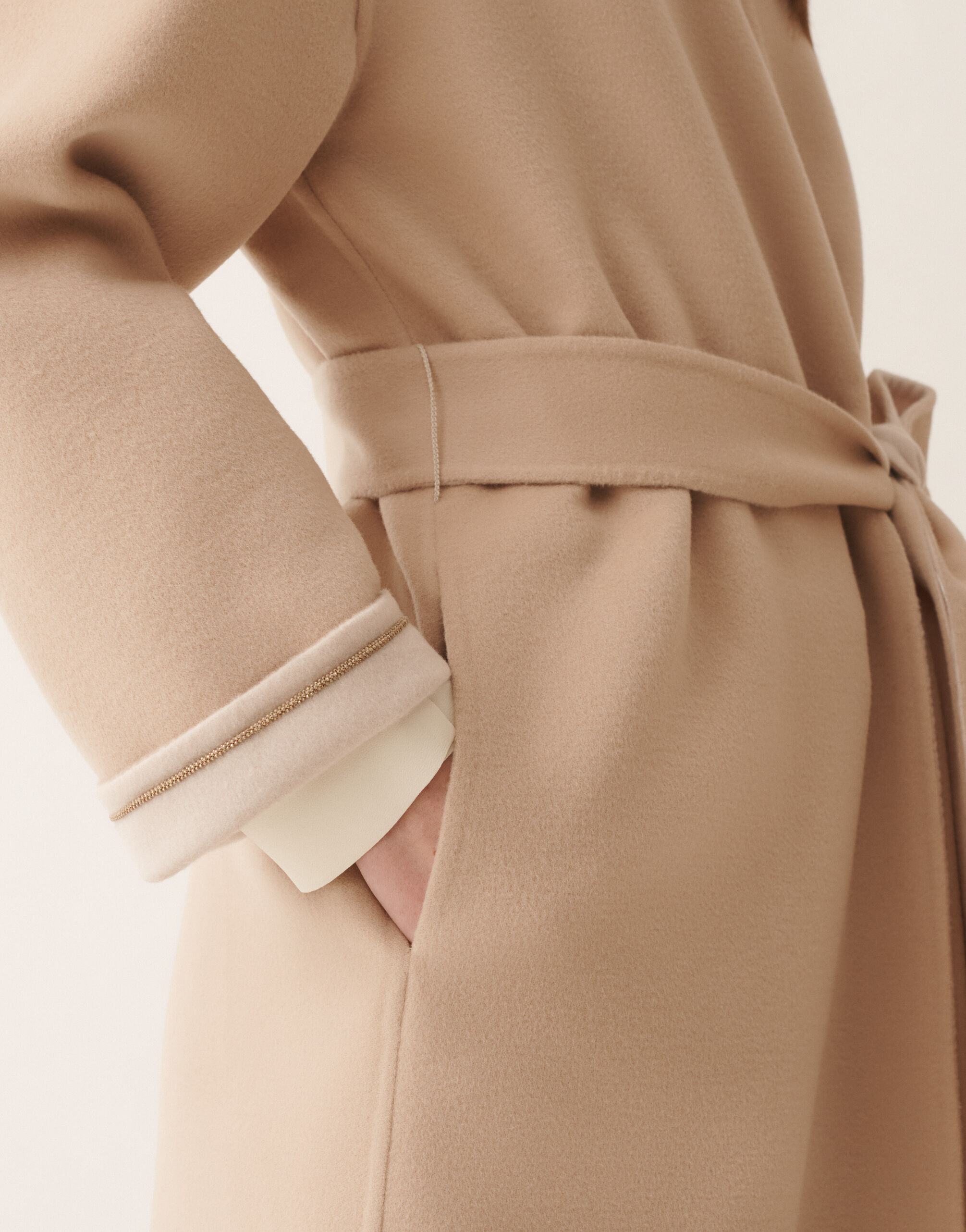 Fabiana Filippi Double wool coat, kasha Kasha CTD266F240L5080000