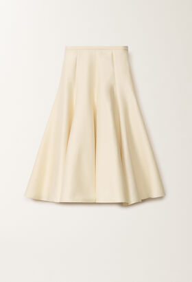Fabiana Filippi Cotton and silk mikado skirt, vanilla VANILLA GND275F840D7870000