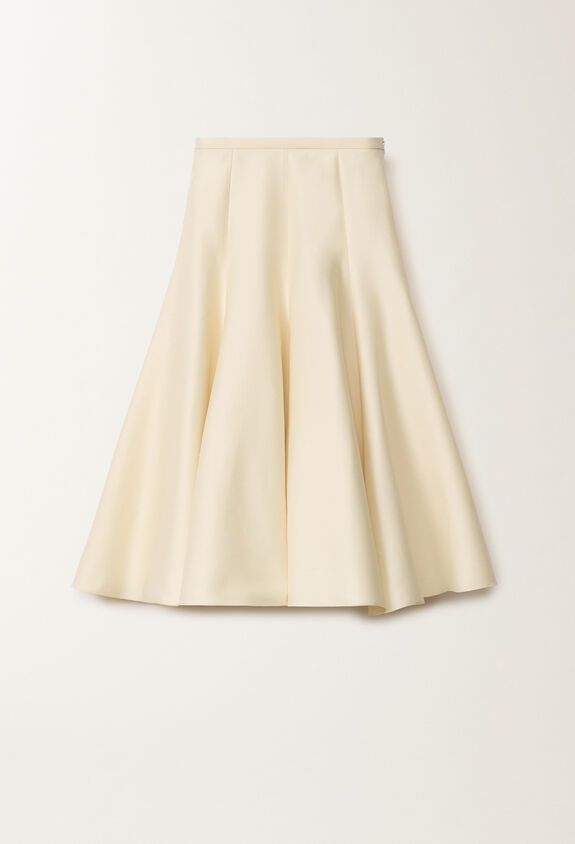 Fabiana Filippi Cotton and silk mikado skirt, vanilla VANILLA GND275F840D7870000