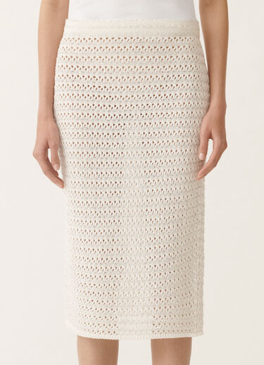 Fabiana Filippi Cotton skirt with sequins, white WHITE GND275F788L3530000