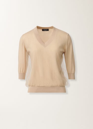 Fabiana Filippi Pullover aus Wolle und Baumwolle, Ahorn Beige MAD266F008L9220000