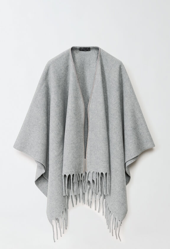 Fabiana Filippi Offenes Cape aus Platinum, steinfarben GRAU SAD224A935L1440000