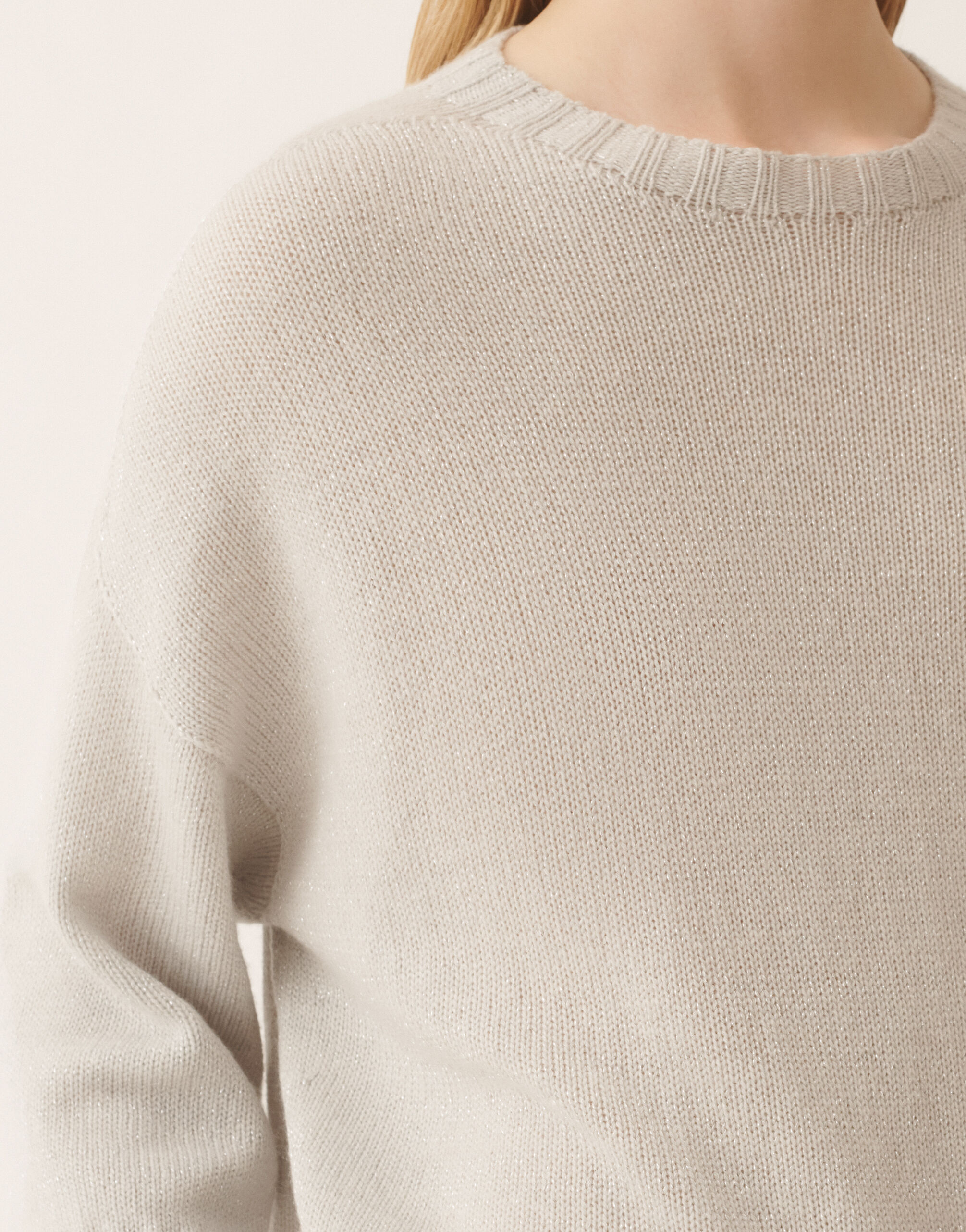 レディースPlatinum T-shirt with lurex, rain ニットウェア | Fabiana