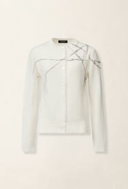 Fabiana Filippi Platinum cardigan, raffia Raffia MAD216F025M2870000