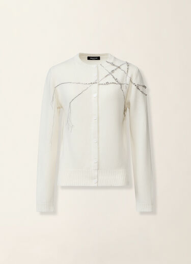 Platinum cardigan, raffia Fabiana Filippi Platinum cardigan, raffia Raffia MAD216F025M2870000