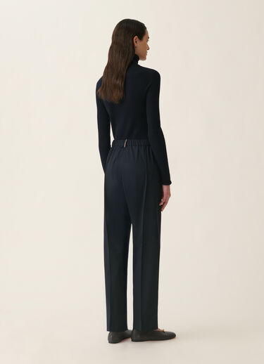 Gubbio trousers in bistretch cool wool, midnight blue Fabiana Filippi Gubbio trousers in bistretch cool wool, midnight blue Midnight blue PAD216F322M2760000